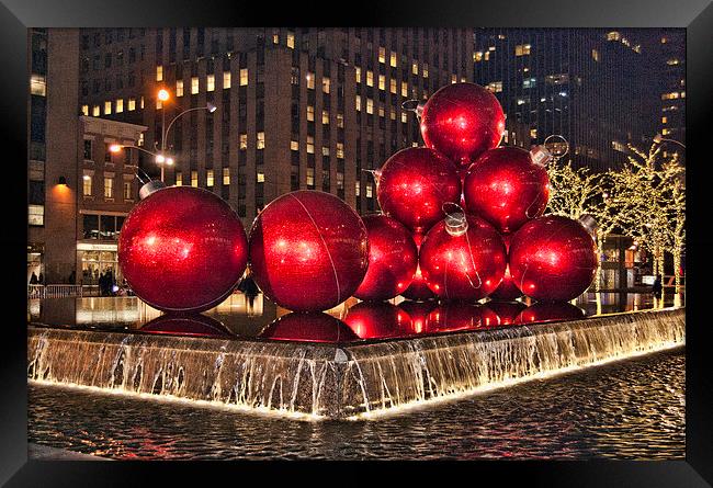 Christmas On 5th Avenue Manhattan Framed Print by Steve Purnell