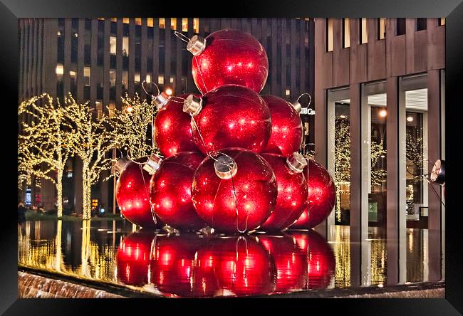 Christmas On 5th Avenue Manhattan 2 Framed Print by Steve Purnell