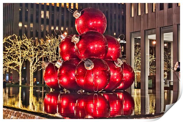 Christmas On 5th Avenue Manhattan 2 Print by Steve Purnell