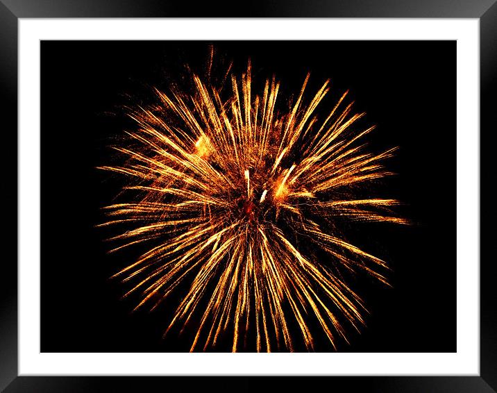 Firework Framed Mounted Print by George Thurgood Howland