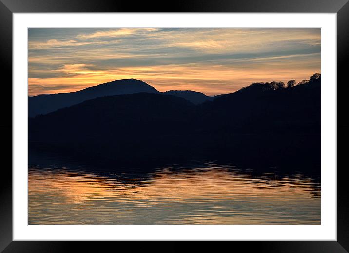 Coniston Sunset Framed Mounted Print by Gary Kenyon