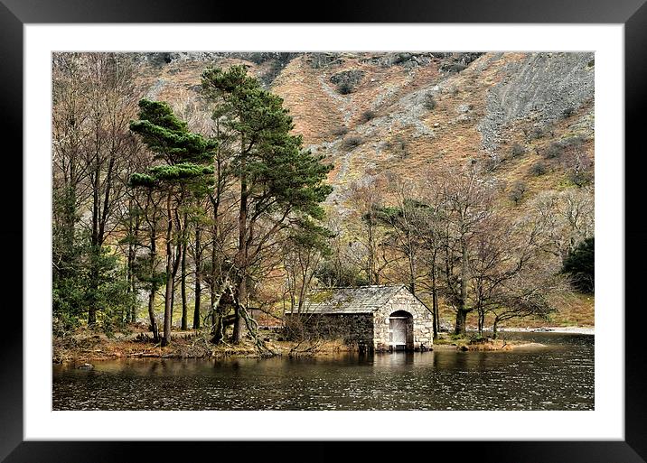 Wastwater Boathouse Framed Mounted Print by Gary Kenyon