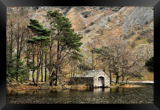 Wastwater Boathouse Framed Print by Gary Kenyon