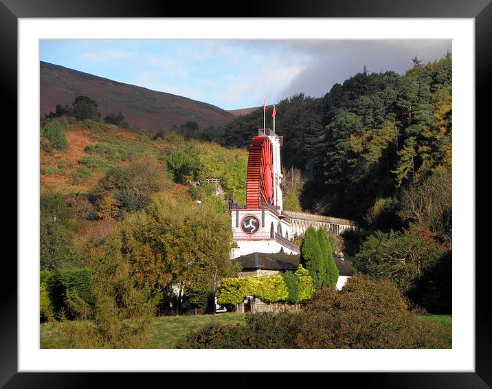 Laxey Wheel Framed Mounted Print by Ralph Jackson