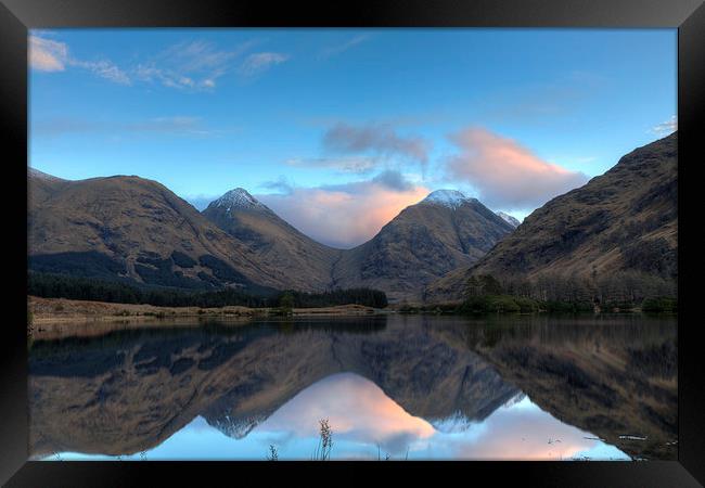 Reflections of Glen Etive Framed Print by Tommy Dickson