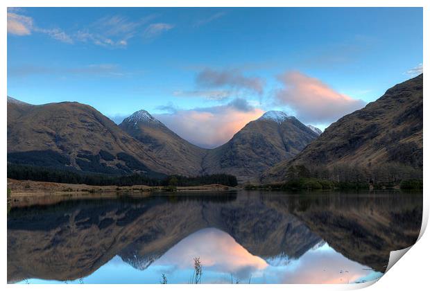 Reflections of Glen Etive Print by Tommy Dickson