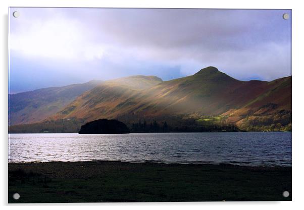 Sunlight over Derwentwater Acrylic by Tom Gomez