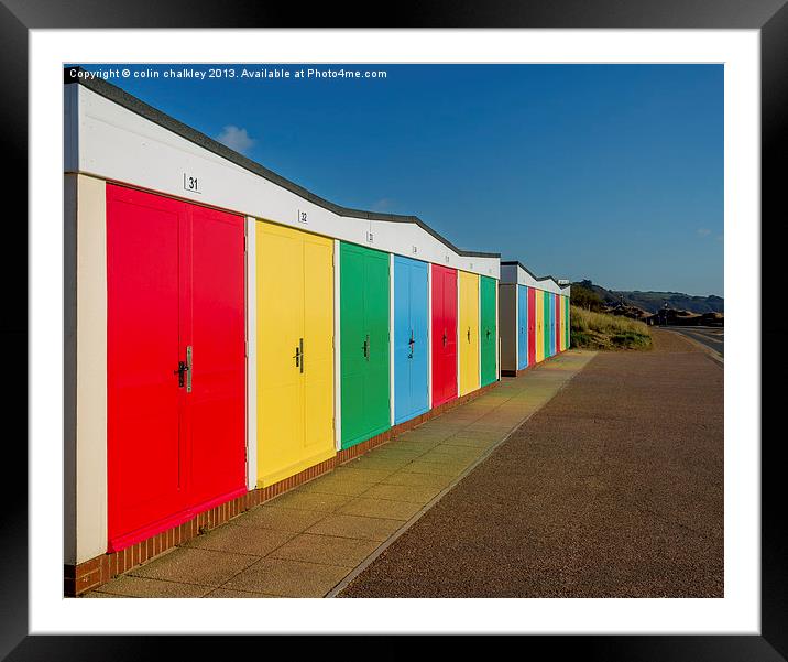 Beach Huts in Exmouth Framed Mounted Print by colin chalkley