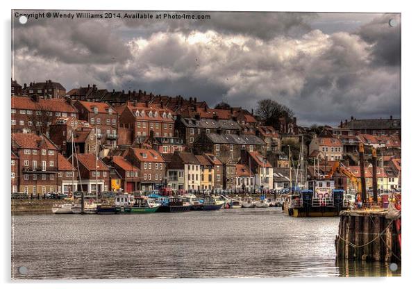 Whitby Harbour Acrylic by Wendy Williams CPAGB