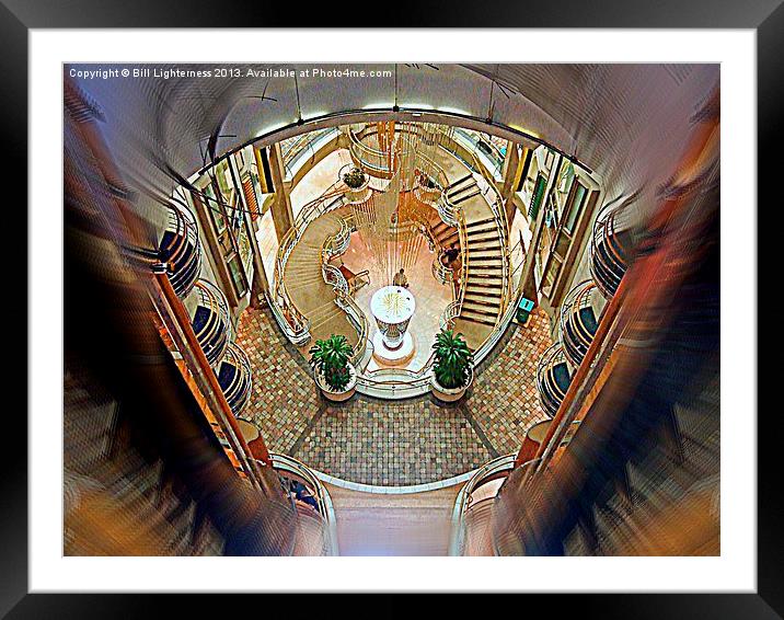 Cruise ship atrium Framed Mounted Print by Bill Lighterness