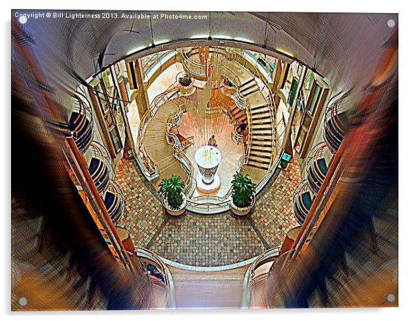 Cruise ship atrium Acrylic by Bill Lighterness