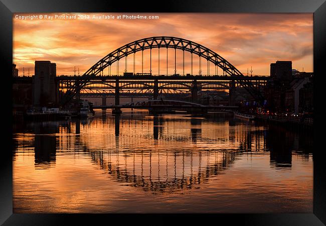Sunset On the Tyne Framed Print by Ray Pritchard