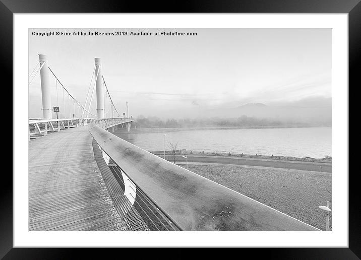 Canal Albert bridge Framed Mounted Print by Jo Beerens