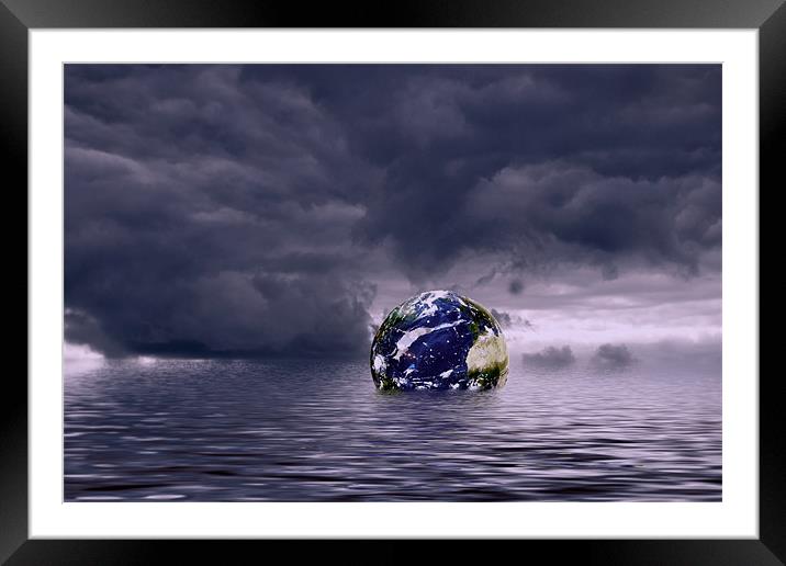 Sinking World Framed Mounted Print by Karen Martin