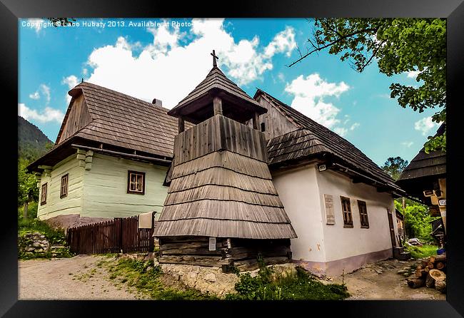 Belfry in Vlkolinec ,Slovakia,Unesco World Heritag Framed Print by Laco Hubaty