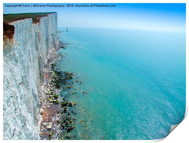 Chalk Cliffs near Beachy Head Print by Colin Williams Photography
