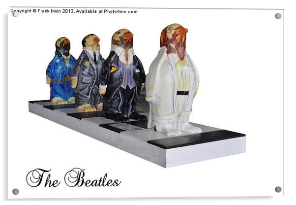 The  Beatles as penguins Acrylic by Frank Irwin
