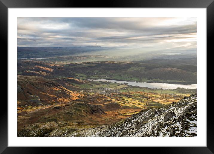 Coniston Light Framed Mounted Print by James Grant