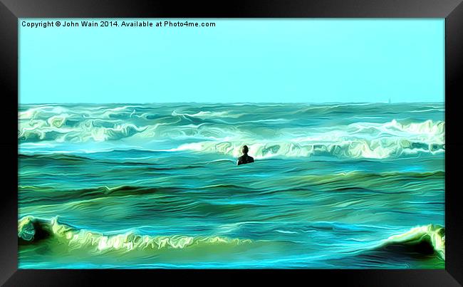 In the Surf Framed Print by John Wain