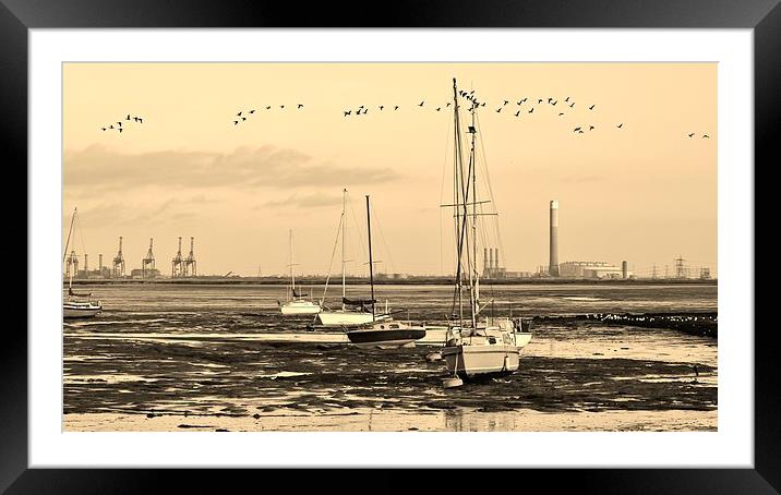 Isle of Grain power station Framed Mounted Print by Claire Colston