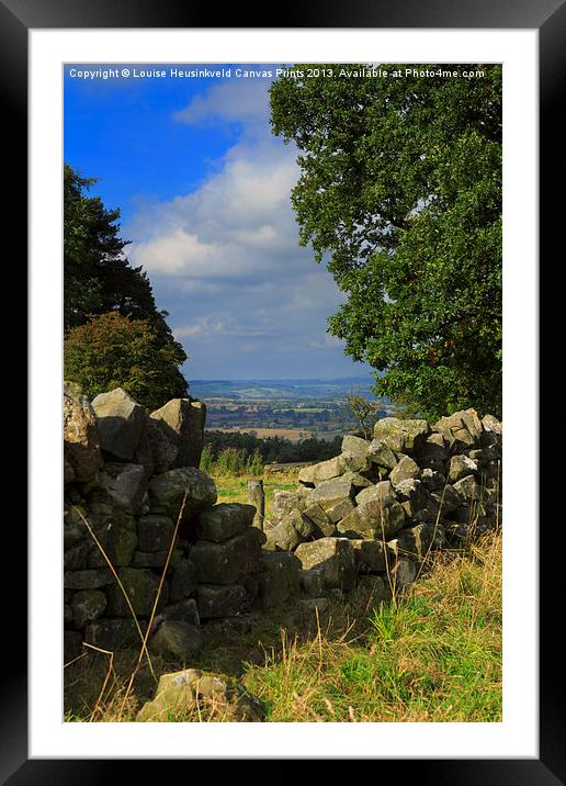 Crumbling dry stone wall Framed Mounted Print by Louise Heusinkveld