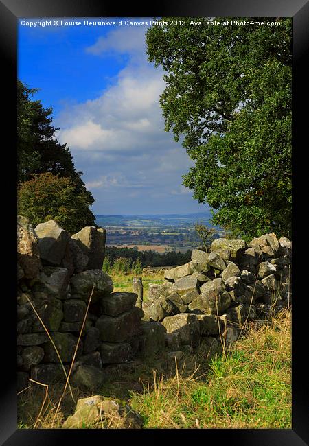 Crumbling dry stone wall Framed Print by Louise Heusinkveld