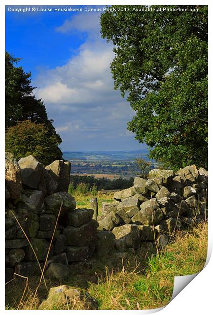 Crumbling dry stone wall Print by Louise Heusinkveld