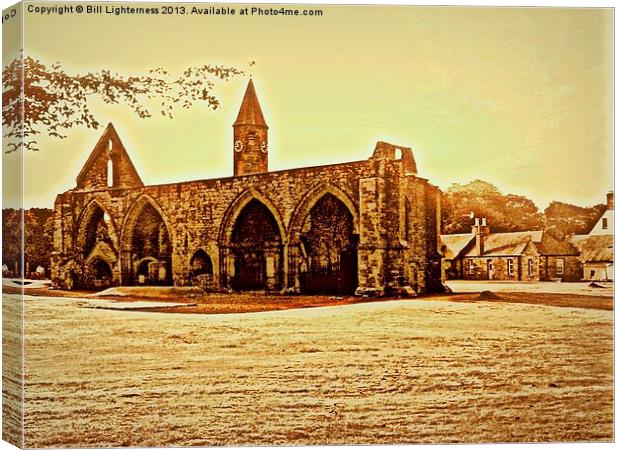 Cathedral Ruins Fortrose Canvas Print by Bill Lighterness