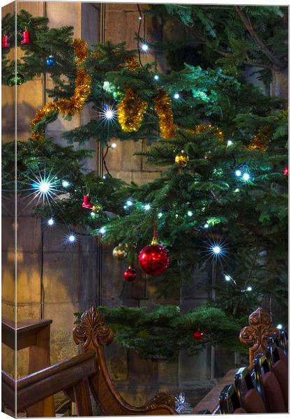 Tree Lights and Baubles Canvas Print by Ian Mitchell