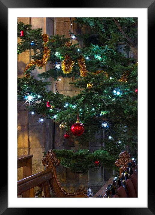 Tree Lights and Baubles Framed Mounted Print by Ian Mitchell
