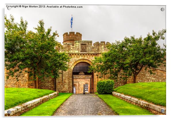 Jedburgh Castle Jail Entrance Acrylic by Nige Morton
