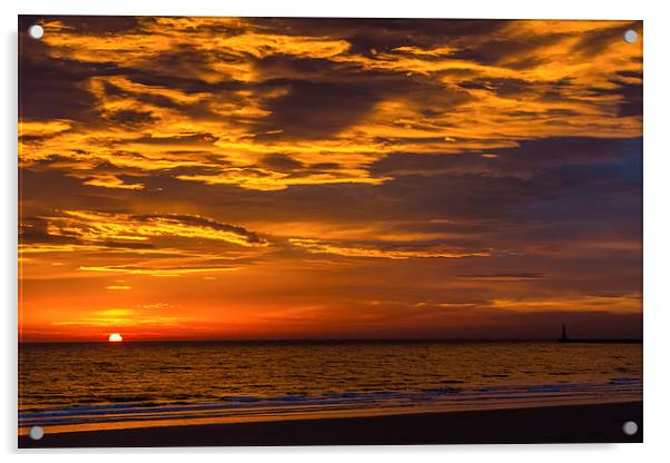 Seaburn dawn Acrylic by Gary Finnigan
