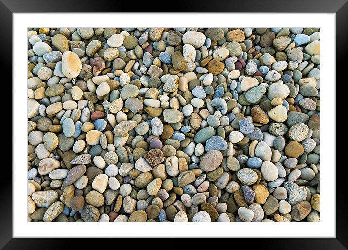 Multicoloured Stones Framed Mounted Print by Purple OneTwoEight
