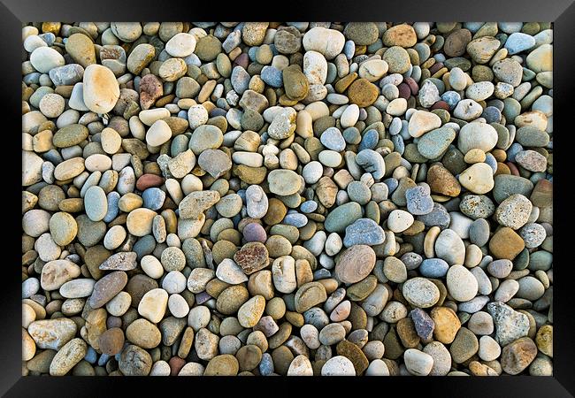 Multicoloured Stones Framed Print by Purple OneTwoEight