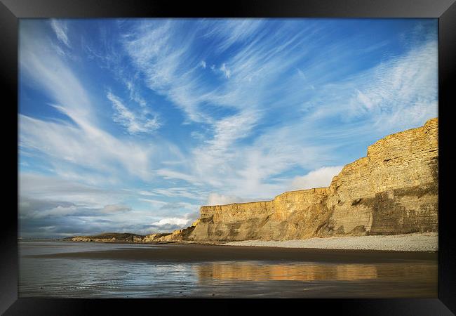 Untouched Cliffs Framed Print by Purple OneTwoEight
