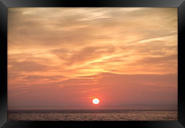 Red Sunset Framed Print by Purple OneTwoEight