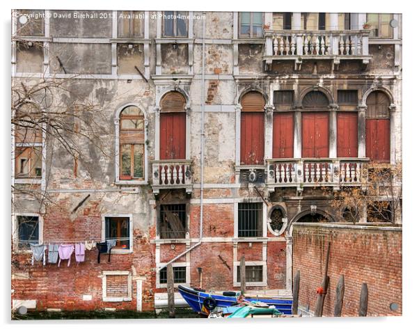 Venice Not So Pretty Acrylic by David Birchall