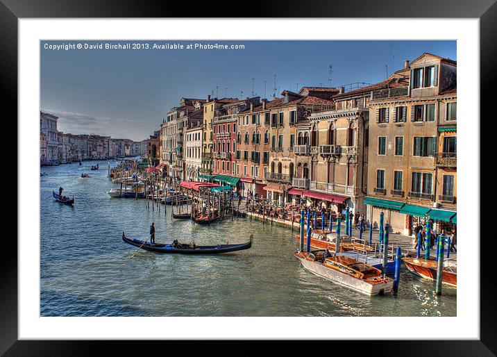 Venice Grand Canal Framed Mounted Print by David Birchall