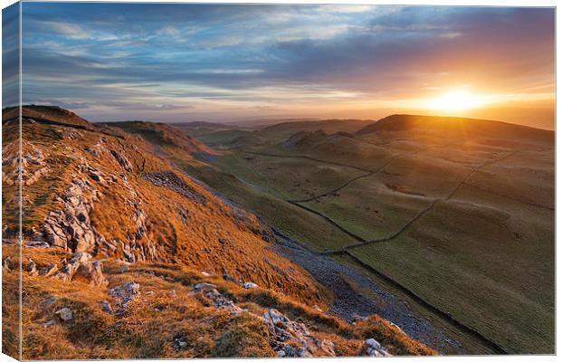 Fire over the Dales Canvas Print by Andy Redhead