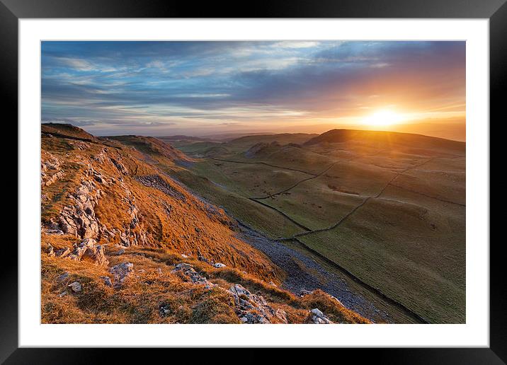 Fire over the Dales Framed Mounted Print by Andy Redhead