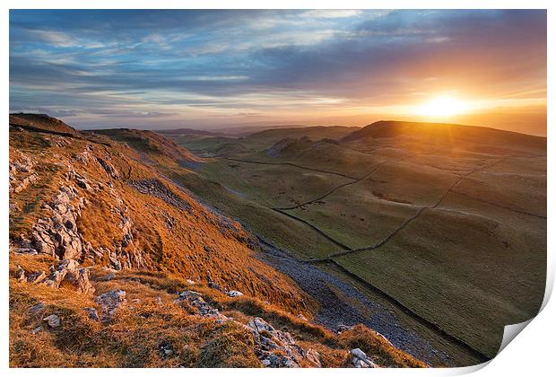 Fire over the Dales Print by Andy Redhead