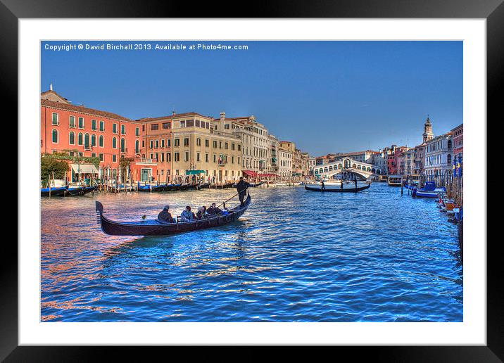 Venice Grand Canal Framed Mounted Print by David Birchall