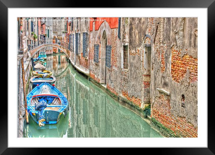 Venice Backwater Framed Mounted Print by David Birchall