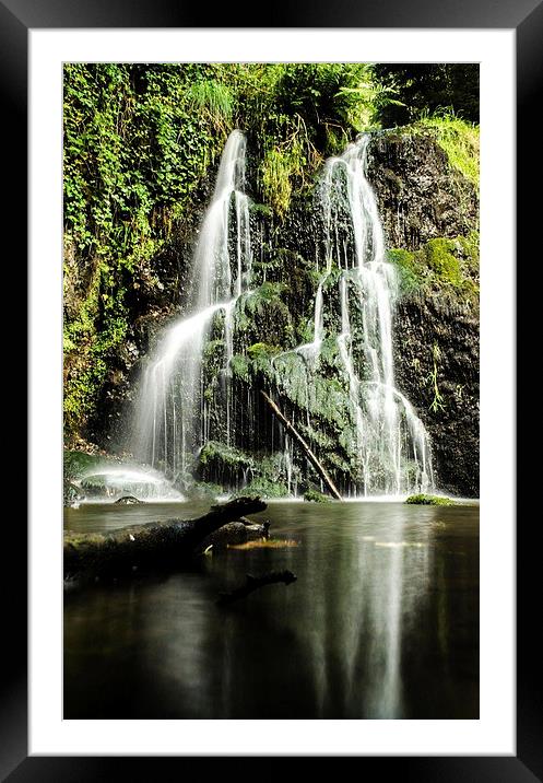 Fairy Glen Waterfall. Framed Mounted Print by Alan Cruickshank