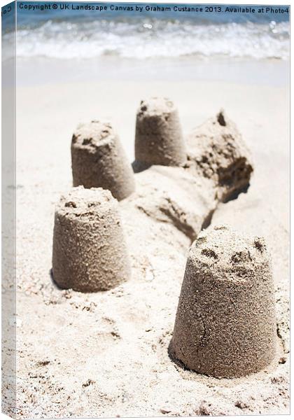 Sandcastles Canvas Print by Graham Custance