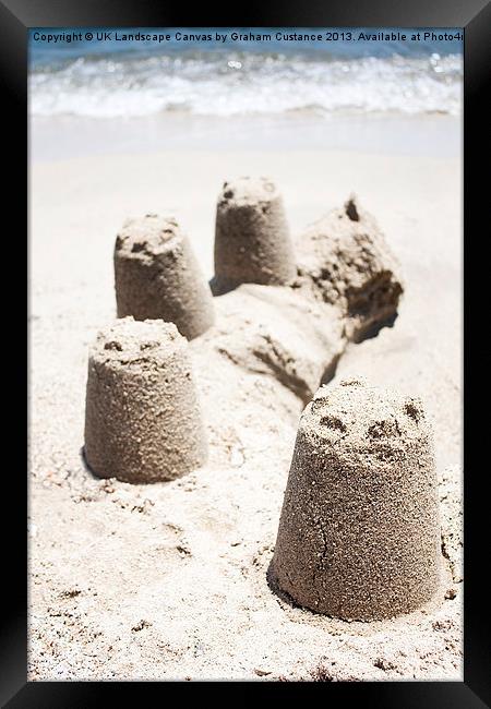 Sandcastles Framed Print by Graham Custance