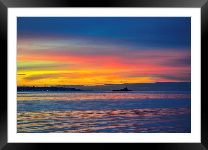 beautiful sunset Framed Mounted Print by nick wastie