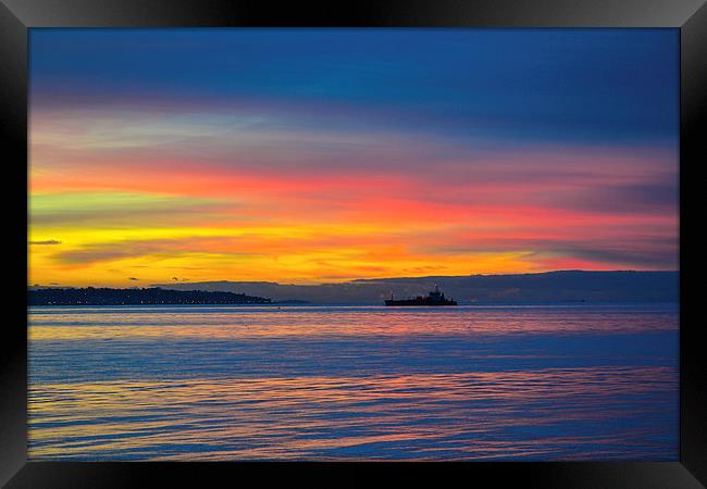 beautiful sunset Framed Print by nick wastie