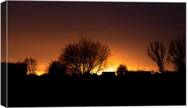 Sunset Silhouette Canvas Print by Darren Eves