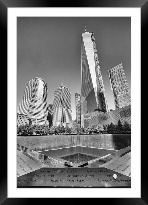 9/11 memorial Framed Mounted Print by Martin Patten
